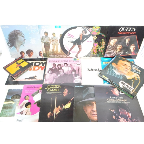 420 - A collection of vintage 20th century LP long play 33 RPM albums & 45 RPM vinyl single records. To in... 