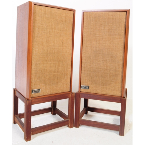 428 - A pair of retro vintage mid 20th century floor standing 'Model Thirty Three' teak cased two way spea... 