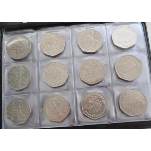 440 - A collection of 20th and contemporary British currency coinage 50 pence pieces. To include 2020 Dive... 