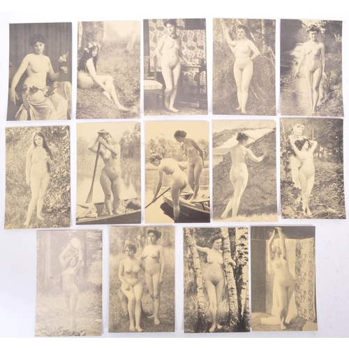 450 - A collection of ninety seven (97) assorted French postcard. Comprising of nude erotic female models ... 