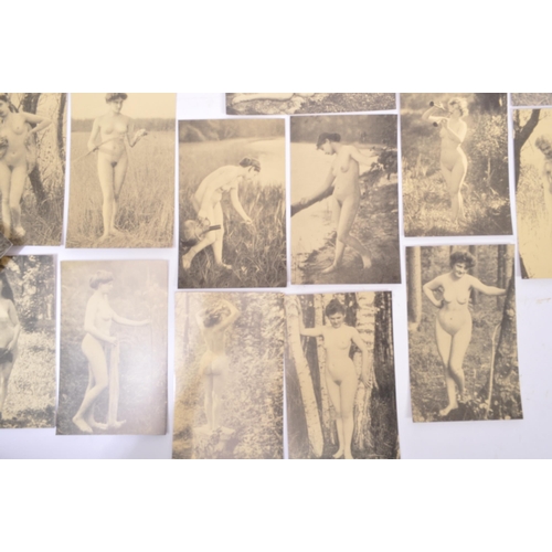 450 - A collection of ninety seven (97) assorted French postcard. Comprising of nude erotic female models ... 