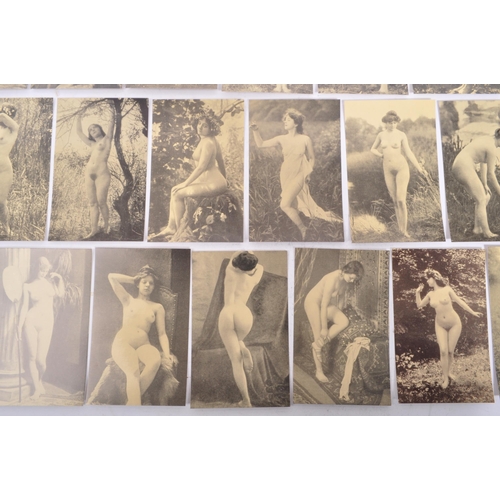 450 - A collection of ninety seven (97) assorted French postcard. Comprising of nude erotic female models ... 