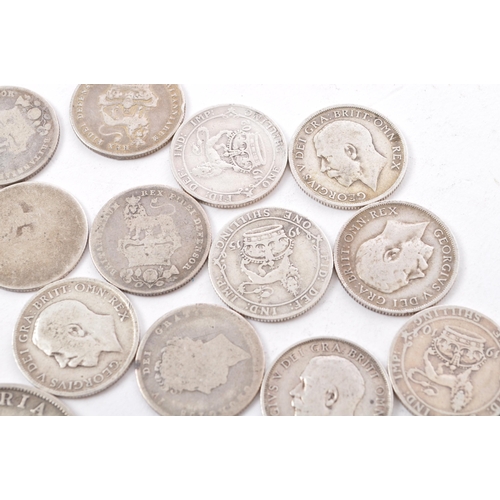 465 - A collection of approximately thirty circulated pre 1920, 19th century Georgian, Victorian, Edwardia... 