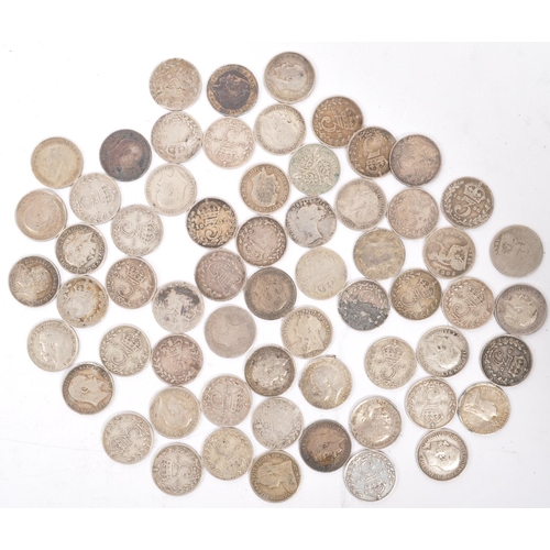 469 - A collection of approximately sixty two circulated 19th and early 20th century Victoria and George V... 