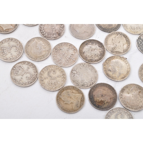 469 - A collection of approximately sixty two circulated 19th and early 20th century Victoria and George V... 