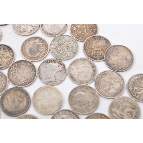 469 - A collection of approximately sixty two circulated 19th and early 20th century Victoria and George V... 