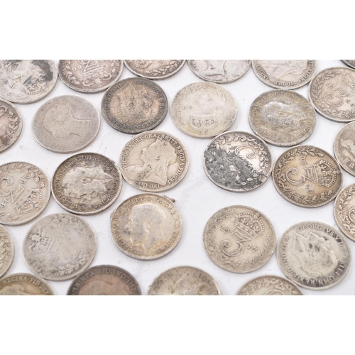 469 - A collection of approximately sixty two circulated 19th and early 20th century Victoria and George V... 