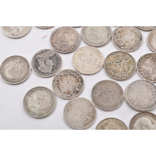 470 - A collection of approximately seventy circulated 19th and early 20th century Victoria and George V t... 