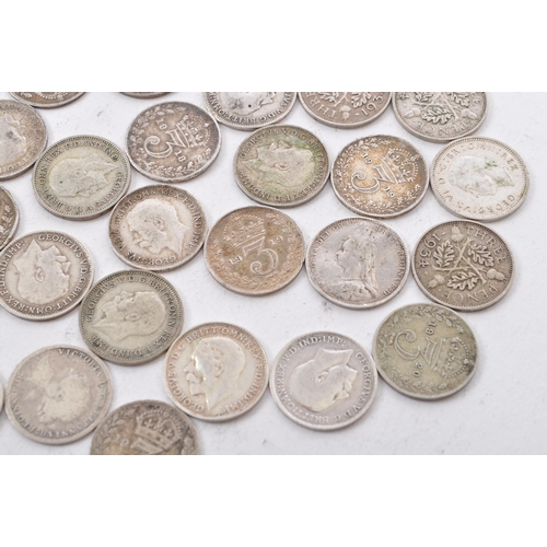 470 - A collection of approximately seventy circulated 19th and early 20th century Victoria and George V t... 