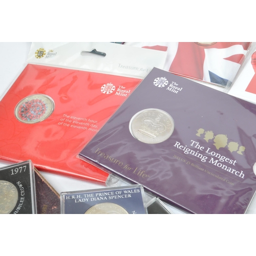 475 - A collection of vintage 20th century United Kingdom - Royal Family commemorative coins gift packs. T... 