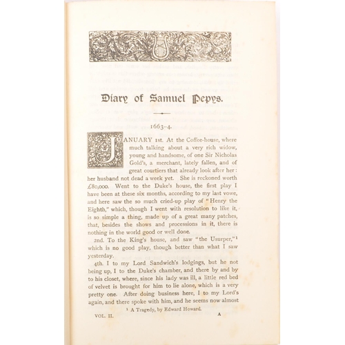 479 - Diary of Samuel Pepys - Lord Braybrooke - Volumes I - IV. Published by George Allen & Unwin ltd date... 