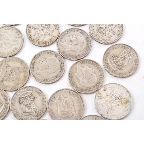 481 - A collection of approximately thirty early 20th century (pre 1947) .500 silver George V and George V... 