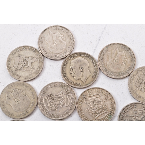 482 - A collection of approximately twenty seven early 20th century (pre 1947) .500 silver George V and Ge... 