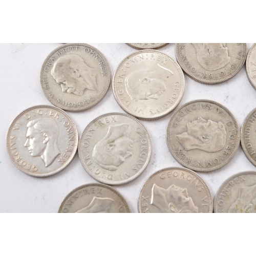 484 - A collection of approximately twenty two early 20th century (pre 1947) .500 silver George V and Geor... 