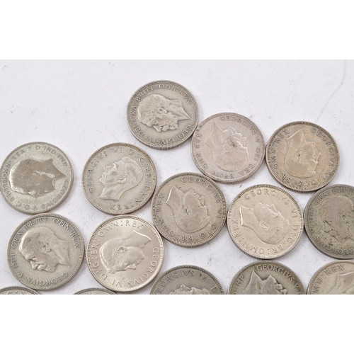 484 - A collection of approximately twenty two early 20th century (pre 1947) .500 silver George V and Geor... 