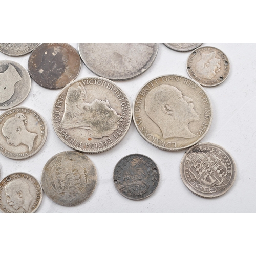 485 - A collection of United Kingdom 19th and 20th century pre 1920 silver sixpence and florin / two shill... 