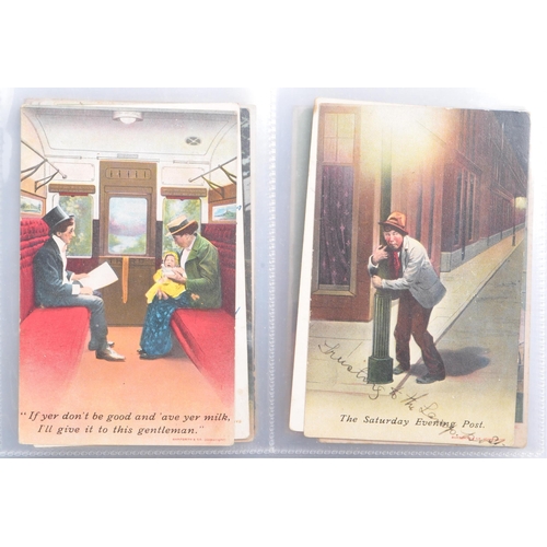 500 - Comic postcards by Bamforth the most popular comedic publisher. Collection in album of approx. 175 c... 