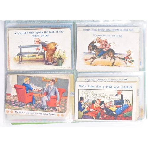 500 - Comic postcards by Bamforth the most popular comedic publisher. Collection in album of approx. 175 c... 