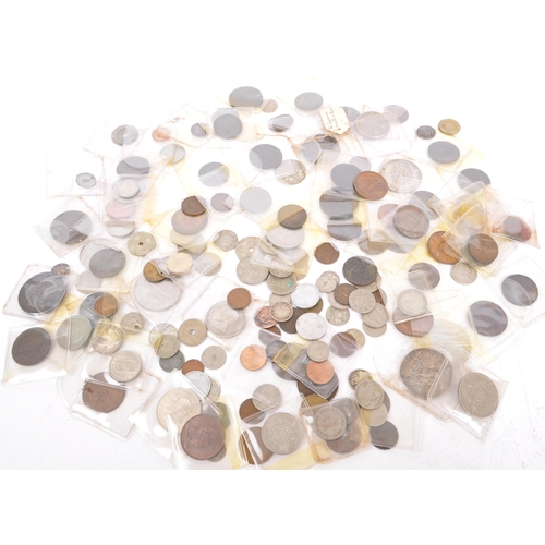 510 - A collection of 18th century and later UK and foreign circulated currency coins. To include - Quebec... 