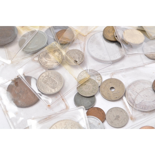 510 - A collection of 18th century and later UK and foreign circulated currency coins. To include - Quebec... 