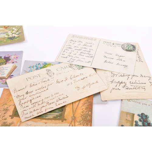 512 - Greetings postcards. Collection of approx. 430. Birthday, New Year, Christmas etc. All Edwardian era... 