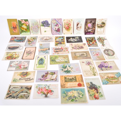 512 - Greetings postcards. Collection of approx. 430. Birthday, New Year, Christmas etc. All Edwardian era... 