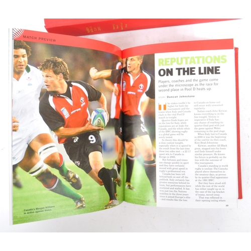 515 - British Rugby - A collection of six bound Rugby World Cup 2003, an England V. Australia Saturday 28t... 