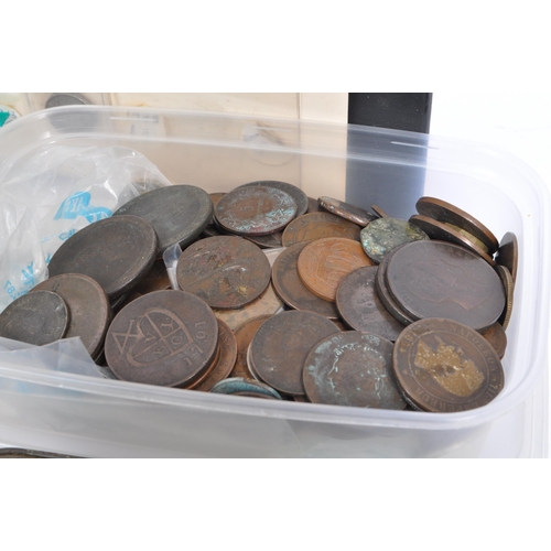 526 - A sizeable collection of 19th century and later UK and foreign circulated currency coins. To include... 