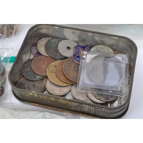 526 - A sizeable collection of 19th century and later UK and foreign circulated currency coins. To include... 