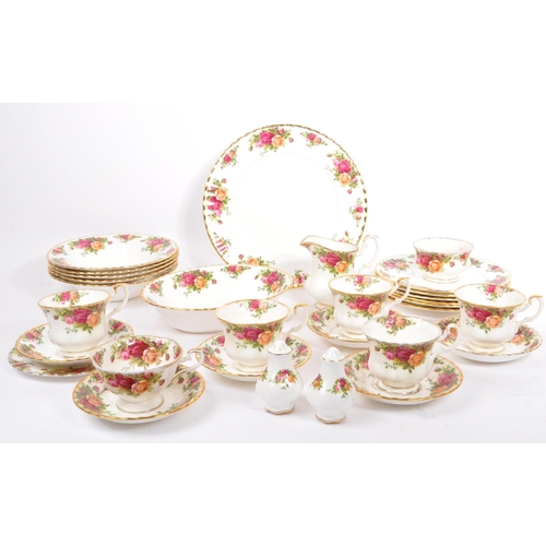 53 - Royal Albert - Old Country Roses - A collection of vintage 20th century porcelain china part tea / d... 