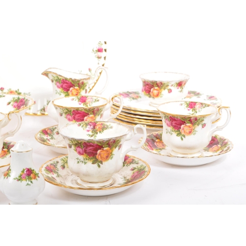 53 - Royal Albert - Old Country Roses - A collection of vintage 20th century porcelain china part tea / d... 