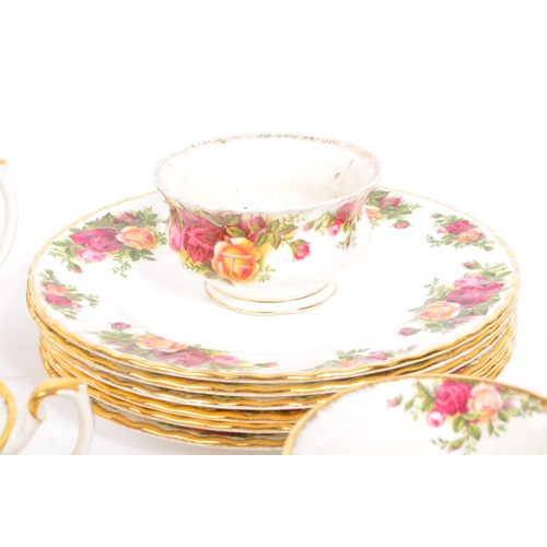 53 - Royal Albert - Old Country Roses - A collection of vintage 20th century porcelain china part tea / d... 