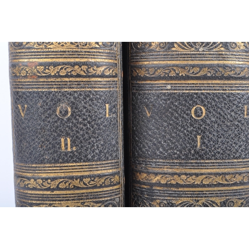 535 - Pair of large Circa. 1875 Shakespeare / Shakspere Vol I & II leather bound volumes / books by Charle... 