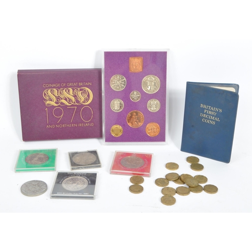 543 - A collection of United Kingdom Royal Family commemorative coin and coin packs. To include, 1970 and ... 