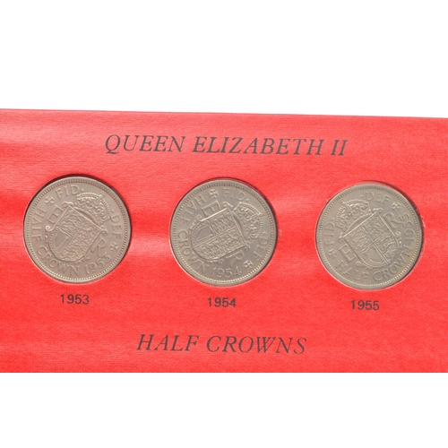 549 - A Sandhill Queen Elizabeth II money coin collectors library book. Comprising of crowns, half crowns,... 