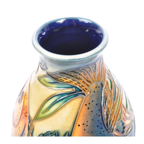 75 - Moorcroft Pottery - A contemporary late 20th century ceramic hand painted Moorcroft vase. A 'Trout' ... 