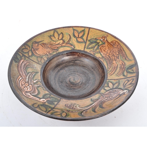 80 - An early 20th century circa 1932 Arts & Crafts terracotta pottery bowl in the manner of William de M... 