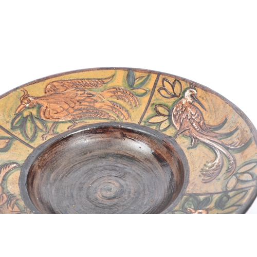 80 - An early 20th century circa 1932 Arts & Crafts terracotta pottery bowl in the manner of William de M... 