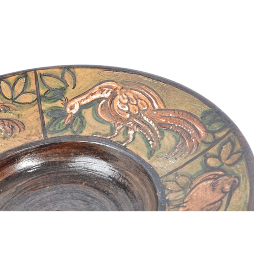 80 - An early 20th century circa 1932 Arts & Crafts terracotta pottery bowl in the manner of William de M... 