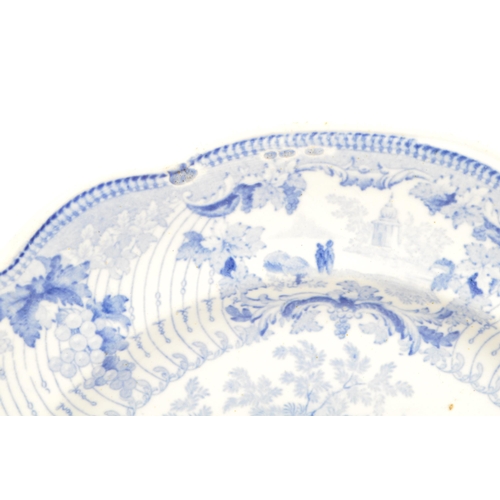 90 - A collection of 19th century Thomas & Benjamin Godwin blue and white ceramic plates. Seven in number... 