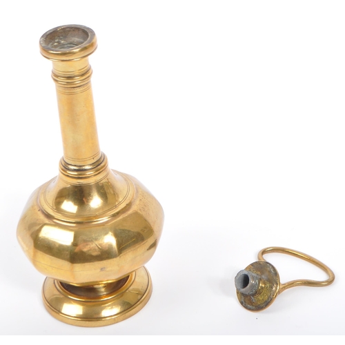 337 - Aromatherapy Interest - A pair of brass rose water shakers with removable screw top fittings. Measur... 