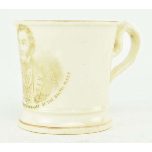 108 - A Victorian 19th century Sir Charles Napier ceramic sepia printed commemorative mug. The mug depicti... 