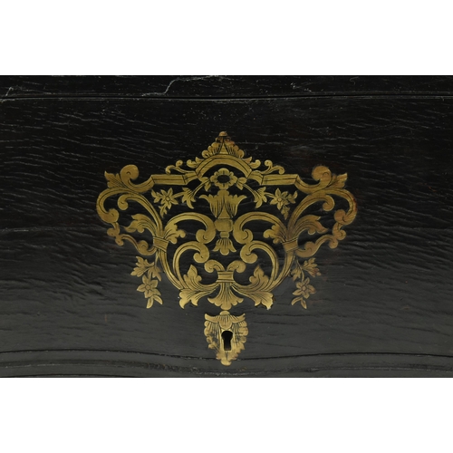 128 - A 19th century French circa 1860-1870 Napoleon III rosewood ebonised Cave à liqueur tantalus liquor ... 