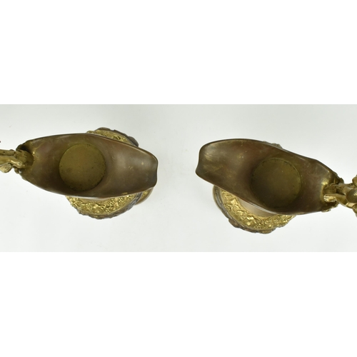 131 - A pair of large French inspired late 19th century / early 20th century bronze & gilt Renaissance Rev... 