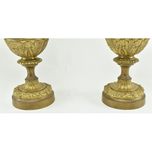 131 - A pair of large French inspired late 19th century / early 20th century bronze & gilt Renaissance Rev... 