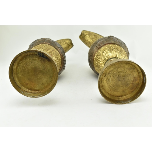 131 - A pair of large French inspired late 19th century / early 20th century bronze & gilt Renaissance Rev... 