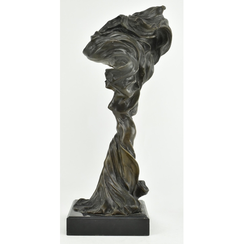 175 - After Agathon Léonard, French (1841-1923) - A 20th century bronze worked sculpture of a lady with de... 