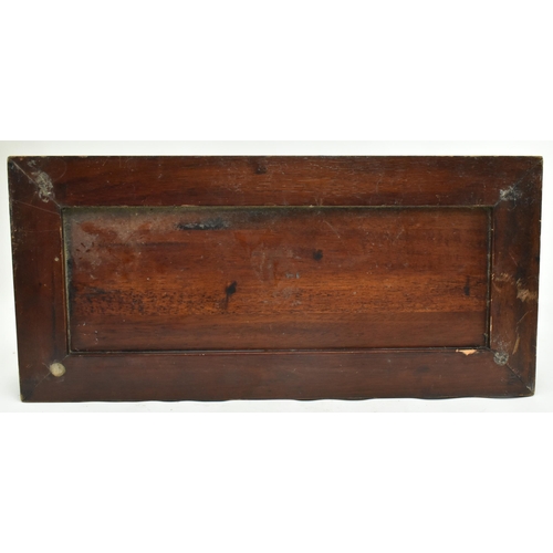 177 - A 19th century inspired carved mahogany desk book trough with a late Victorian collection of writers... 