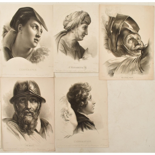 185 - Francois Gerard - A collection of 9 mid 19th century French engravings depicting Biblical figures. T... 