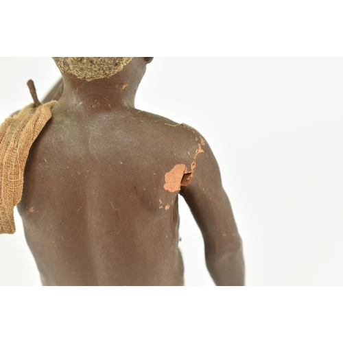 198 - A mid - late 19th century Indian Krishnanagar clay doll. The figure depicts a man with cloth clothin... 